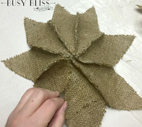how to easily make a burlap poinsettia, crafts, gardening, how to
