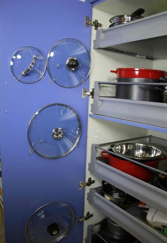 s 14 brilliant command hook hacks for your home, home decor, Organize your pots and lids