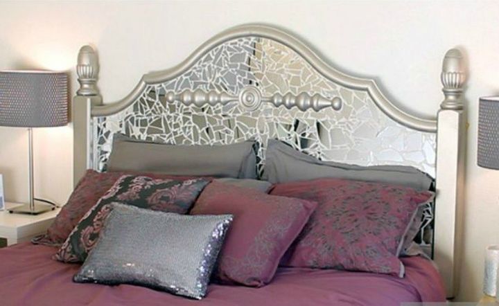 s these are the diy headboard ideas you ve been dreaming of, This mosaic mirror masterpiece