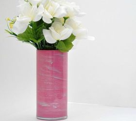 s transform cheap glass vases with these 17 stunning ideas, Spray paint the inside for a swirl effect