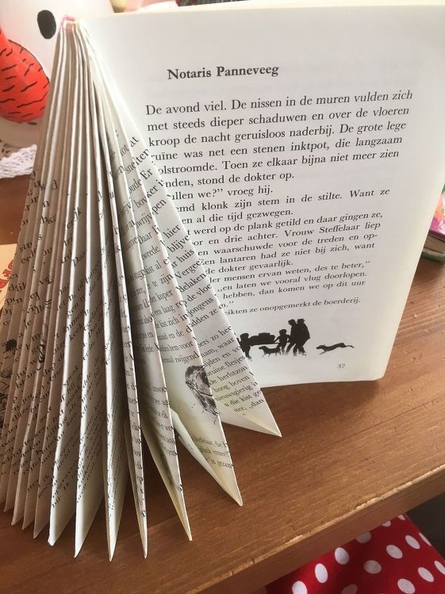christmas tree made out of a book