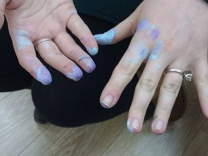 q how can i get spray paint off my hands, painting