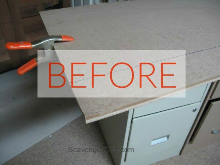don t overlook filing cabinets until you see these stunning ideas, Before Two plain thrift store filing cabinets