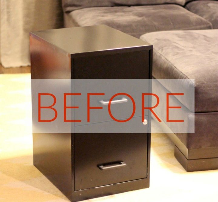 don t overlook filing cabinets until you see these stunning ideas, Before Boring black and efficient