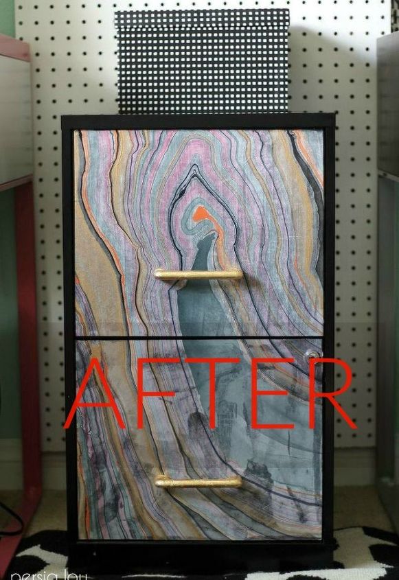 don t overlook filing cabinets until you see these stunning ideas, After A marble chic storage unit