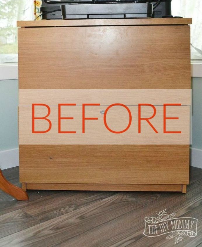don t overlook filing cabinets until you see these stunning ideas, Before The washed out homey cabinet