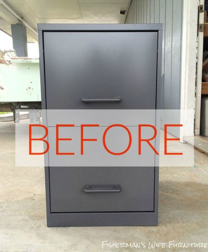 don t overlook filing cabinets until you see these stunning ideas, Before Drab grey storage