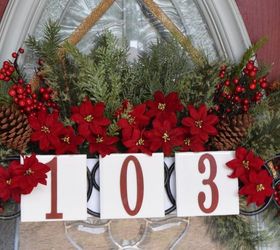 House Number Door Hanger: Christmas Edition