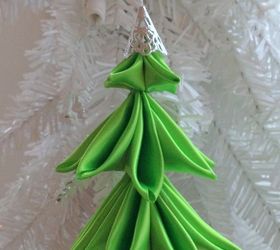 ribbon christmas tree ornament, christmas decorations, crafts, seasonal holiday decor