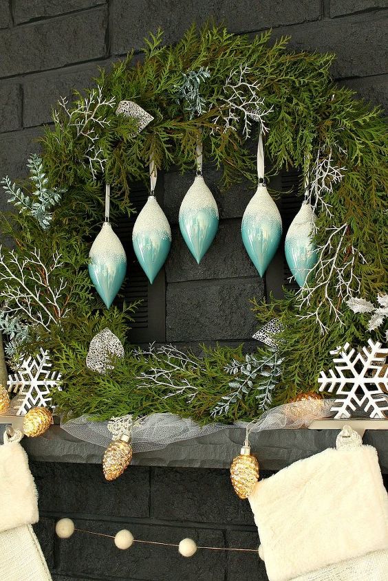decorao de natal azul e branca