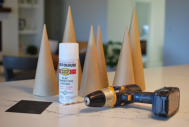 do it yourself modern christmas cone trees