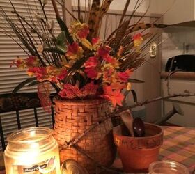 here s how to give one floral arrangement 3 different looks it s easy, how to, Add a few candles sentimentals twigs done