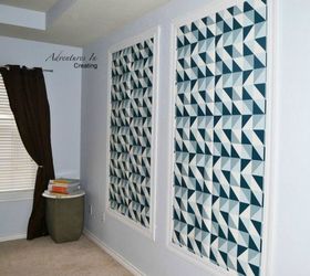 s 20 ways you never thought of using wallpaper, wall decor, Create geometric wall art