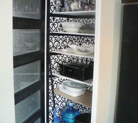 s 20 ways you never thought of using wallpaper, wall decor, Transform your kitchen pantry