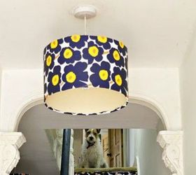 s 20 ways you never thought of using wallpaper, wall decor, Upcycle an old lampshade