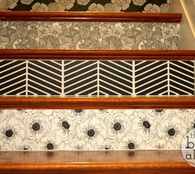 s 20 ways you never thought of using wallpaper, wall decor, Add some pattern to your stairs
