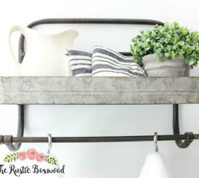 s how to get a gorgeous bathroom in less than three hours, bathroom ideas, how to, Attach rustic hanging baskets to the wall