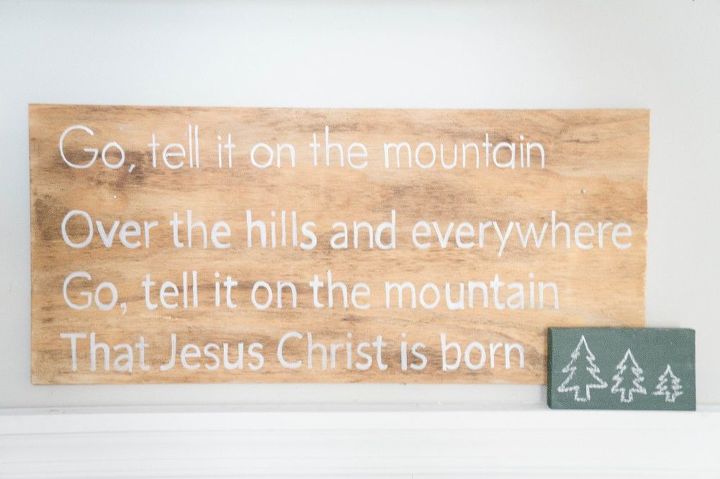 go tell it on the mountain sign, crafts