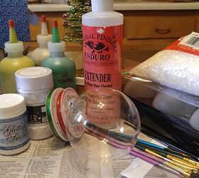 what to do with leftover paint painted ornaments, christmas decorations, seasonal holiday decor, Gather supplies