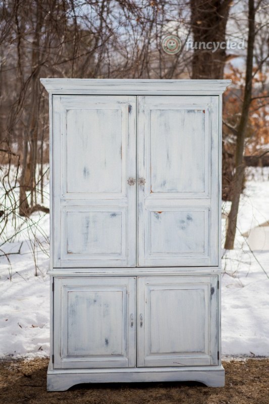 clunky tv armoire turned custom closet, closet, painted furniture