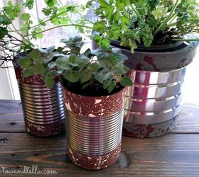 s 13 winter planter ideas for when you re missing your garden, gardening, A soup can herb garden