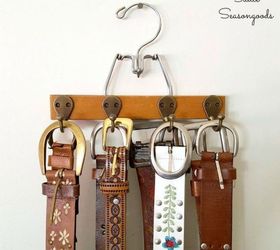 s want an organized closet try this today, closet, organizing, Add hooks to a pants hanger for your belts