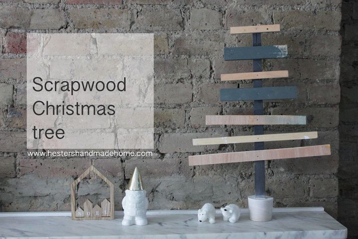 rbol de navidad diy hecho con madera de desecho