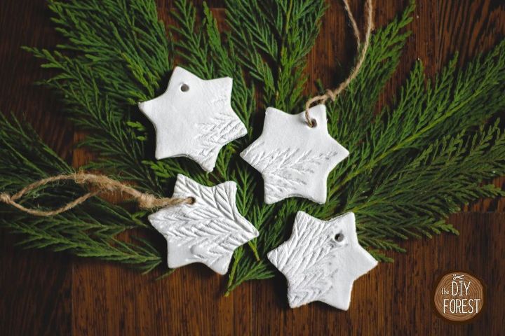 air dry clay ornaments, christmas decorations, seasonal holiday decor