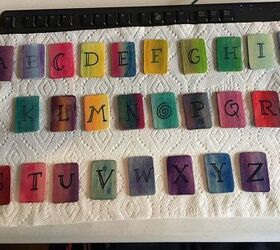 use unicorn spit to make a wooden alphabet set, Your children will love them