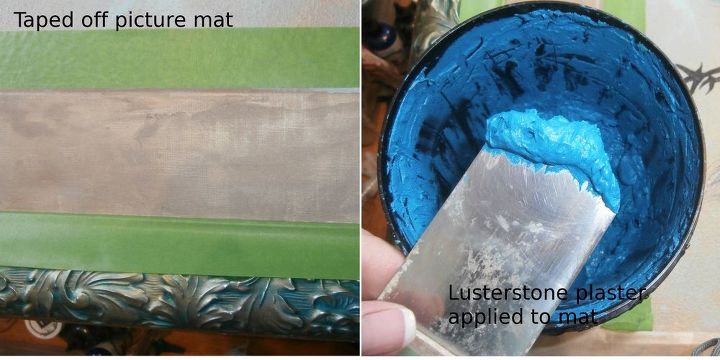 transforming a dated piece of art with unicorn spit, Lusterstone picture mat
