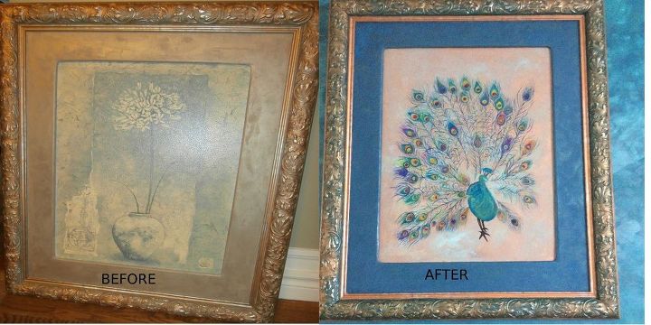 transforming a dated piece of art with unicorn spit, Before and After