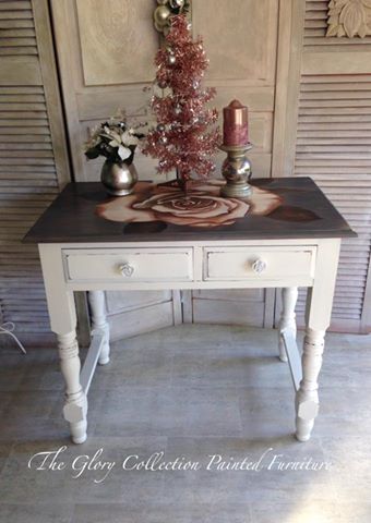 stained rose table, flowers, gardening, painted furniture