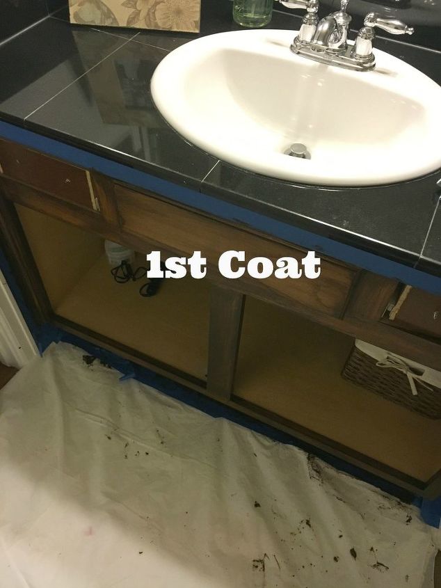Gel Staining Builder Grade Oak Cabinets Hometalk