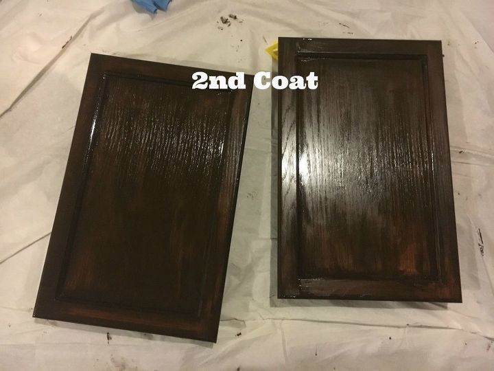 Gel Staining Builder Grade Oak Cabinets Hometalk