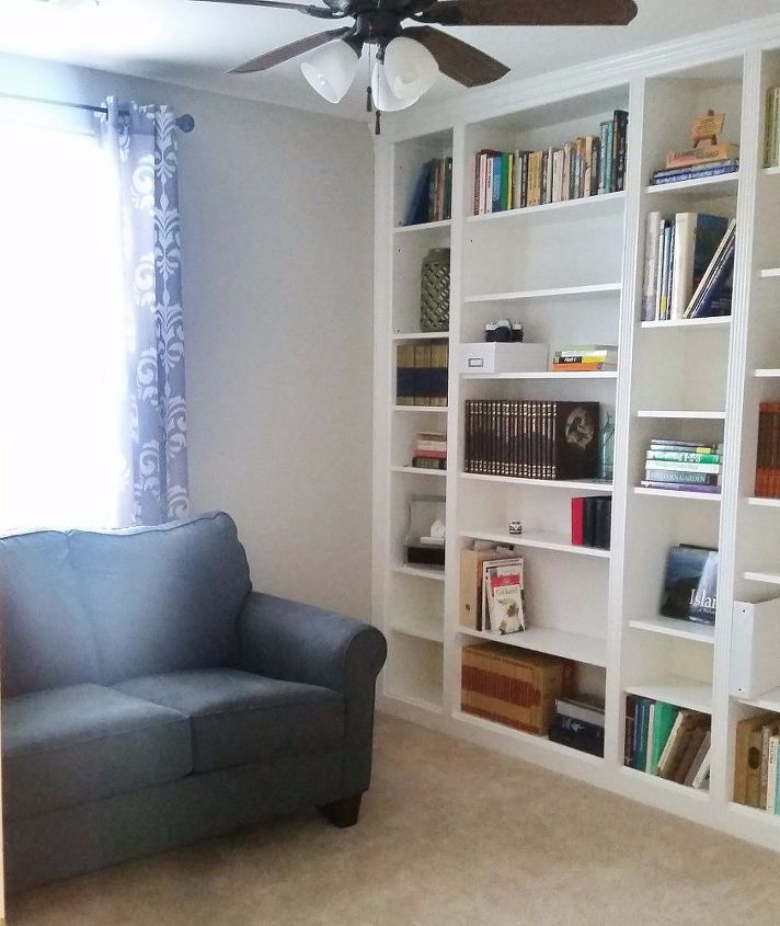 Diy Library Wall Billy Built In Bookcases Hometalk