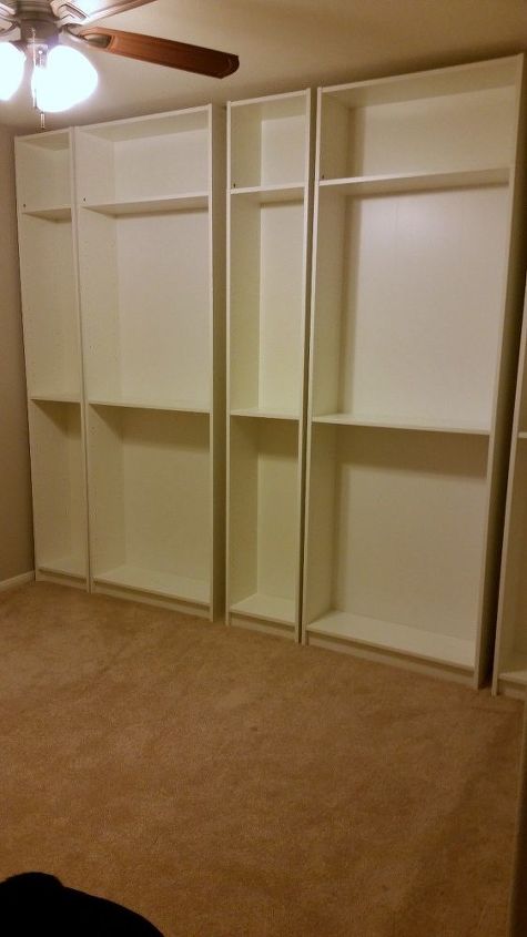 Diy Library Wall Billy Built In Bookcases Hometalk Diy Library Wall Billy Built In Bookcases Closet