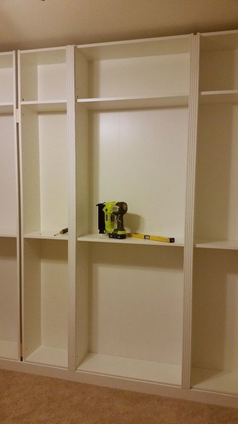 diy library wall billy built in bookcases