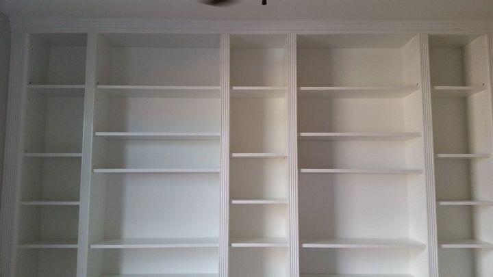 diy library wall billy built in bookcases