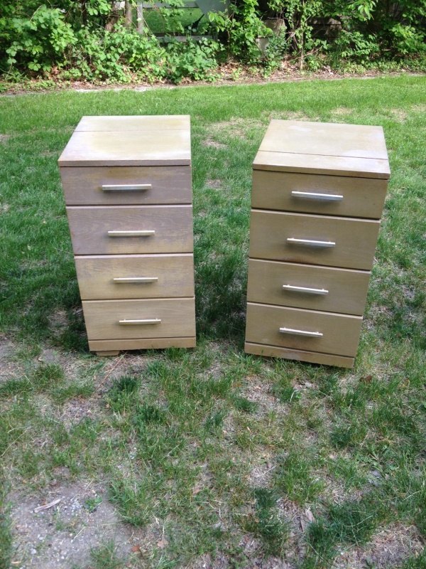 stained ombre dresser set, painted furniture