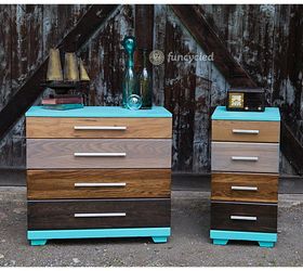 stained ombre dresser set, painted furniture
