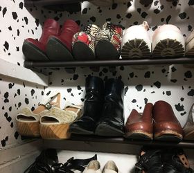 tension rod shoe storage