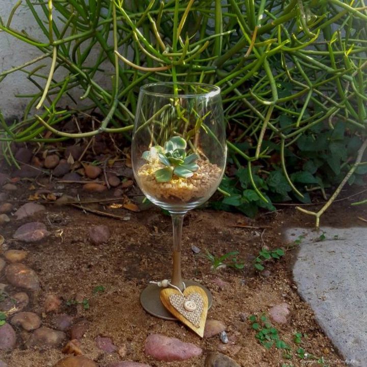 s grab a wine glass for these 14 gorgeous ideas, These gorgeous elegant succulent holders