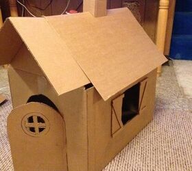 cardboard box cat house