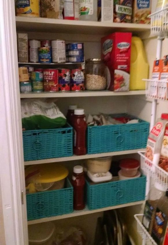 organize your plastic containers with these brilliant tips, Stick them in your outdated wicker baskets