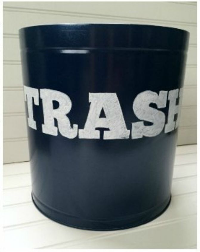 s don t throw away those popcorn tins before you see these 13 ideas, Turn it into an adorable trash can