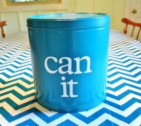 s don t throw away those popcorn tins before you see these 13 ideas, Paint it into a bright container