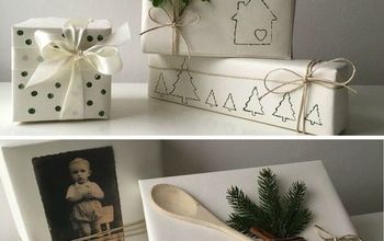  Embrulho de presente de Natal - Usando materiais caseiros