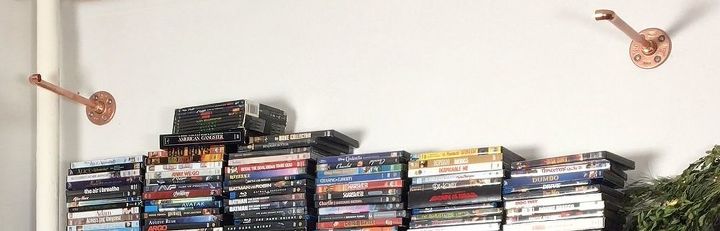 conceal a cluttered shelf