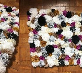 make your own pom pom rug