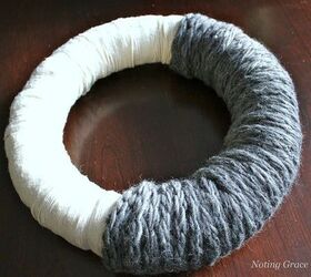 easy knit winter wreath, crafts, wreaths